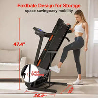 Tapis Roulant Pliable Redliro pour la Maison – Capacité 180 kg, Inclinaison Automatique, Compact et Silencieux, Idéal pour la Marche, la Course et le Fitness à Domicile