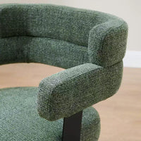 Art Leon Chaise de bureau sans roulettes, fauteuil pivotant mid-century moderne, chaise rembourrée en tissu avec pieds en bois de chêne