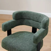 Art Leon Chaise de bureau sans roulettes, fauteuil pivotant mid-century moderne, chaise rembourrée en tissu avec pieds en bois de chêne