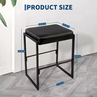 Tabourets de bar hauteur comptoir, Tabouret de maquillage à cadre métallique, Coussin épais, pour Salon, Salle à manger