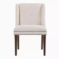 Christopher Knight Home Delph Chaises de salle à manger modernes rembourrées avec pieds en bois d'hévéa (lot de 2)