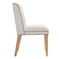 Christopher Knight Home Delph Chaises de salle à manger modernes rembourrées avec pieds en bois d'hévéa (lot de 2)