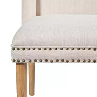 Christopher Knight Home Delph Chaises de salle à manger modernes rembourrées avec pieds en bois d'hévéa (lot de 2)
