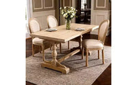 Set of 2 Upholstered Dining Chairs, French Style Linen Fabric Seat, Accent Side Chairs for Kitchen Dining Room