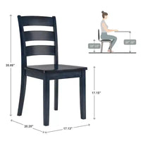 Chaises de salle à manger en bois à barreaux Lexington (lot de 2) - iNSPIREQ