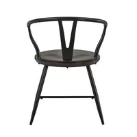 Chaise d'appoint en métal Norfolk Wishbone Back avec assise en bois (lot de 2) - iNSPIREQ