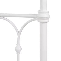 Lit Queen en métal noué Caledonia - Blanc antique - iNSPIRE Q