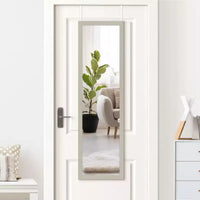 Americanflat 15x51 Miroir sur porte - Miroirs longs à suspendre en bois composite - Miroir moderne pour chambre - Miroirs à suspendre au mur