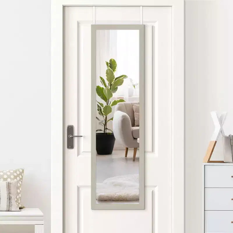 Americanflat 15x51 Miroir sur porte - Miroirs longs à suspendre en bois composite - Miroir moderne pour chambre - Miroirs à suspendre au mur
