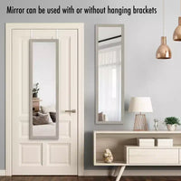 Americanflat 15x51 Miroir sur porte - Miroirs longs à suspendre en bois composite - Miroir moderne pour chambre - Miroirs à suspendre au mur