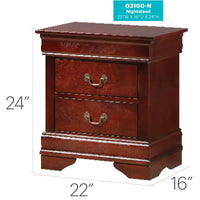 Table de Chevet Rectangulaire en Bois HomeStock pour Salon et Chambre à Coucher