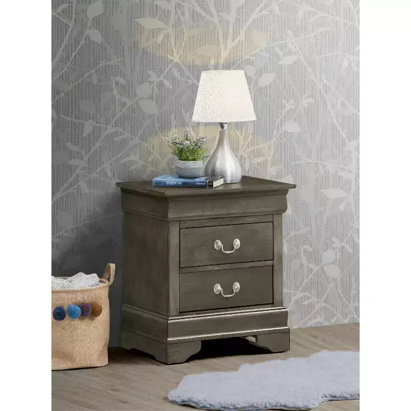 Table de Chevet Rectangulaire en Bois HomeStock pour Salon et Chambre à Coucher