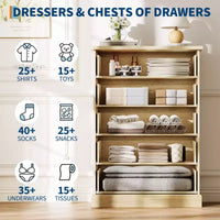 Commode de chambre à 5 tiroirs, armoire verticale en bois, avec poignées en métal, adaptée aux appartements, chambres à coucher, salons et salles à manger.