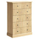 5-Drawer Bedroom Dresser, Upright Wooden Wardrobe, with Metal Handles, Suitable for Apartments, Bedrooms, Living Rooms, and Dining Rooms