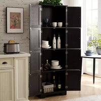 Meuble de rangement haut de 184 cm avec 8 portes et 4 étagères, bibliothèque pour salon, bureau