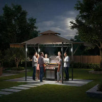 Abri de pavillon durable pour patio extérieur Gazebo de barbecue pour jardin, construction résistante aux intempéries, installation facile