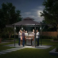 Abri de pavillon durable pour patio extérieur Gazebo de barbecue pour jardin, construction résistante aux intempéries, installation facile
