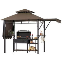 Abri de pavillon durable pour patio extérieur Gazebo de barbecue pour jardin, construction résistante aux intempéries, installation facile
