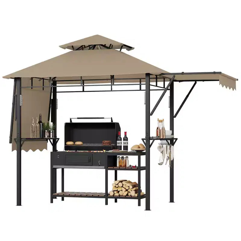 Durable Canopy Shelter for Outdoor Patio  Grill Gazebo for Backyard BBQ, Weather-Resistant Construction, Easy Setup