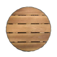 Christopher Knight Home Somchai Table d'appoint de patio moderne en bois d'acacia avec base en sablier en résine tressée et plateau rond à lattes