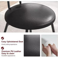 Chaises de salle à manger modernes en rotin, chaises de cuisine avec coussin rembourré et pieds en métal pour petit espace, salon, café, restaurant