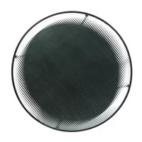GDFStudio Carson Ensemble table basse et table d'appoint rondes modernes en métal 2 pièces avec plateau en verre