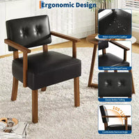 Fauteuil d'appoint moderne avec cadre en bois pour salon, chambre et salle à manger