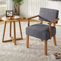 Fauteuil d'appoint moderne avec cadre en bois pour salon, chambre et salle à manger