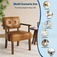 Fauteuil d'appoint moderne avec cadre en bois pour salon, chambre et salle à manger