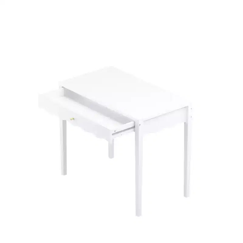 Coiffeuse bureau de maquillage blanche avec tiroir, bureau d'écriture compact, table console d'entrée de rangement (table seule incluse) - ModernLuxe