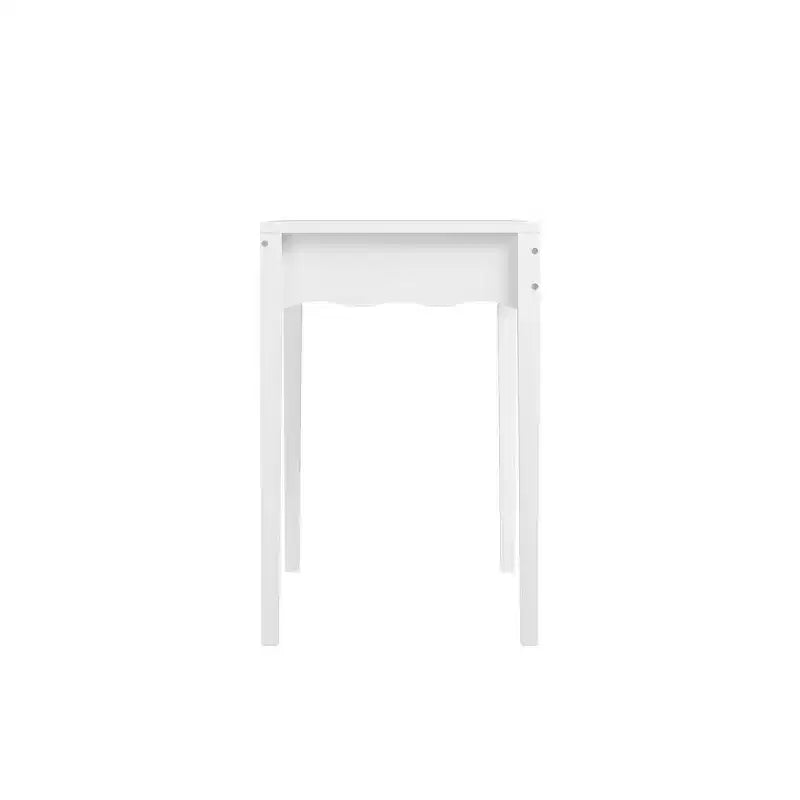 Coiffeuse bureau de maquillage blanche avec tiroir, bureau d'écriture compact, table console d'entrée de rangement (table seule incluse) - ModernLuxe