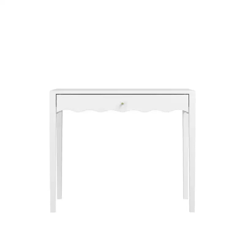 Coiffeuse bureau de maquillage blanche avec tiroir, bureau d'écriture compact, table console d'entrée de rangement (table seule incluse) - ModernLuxe