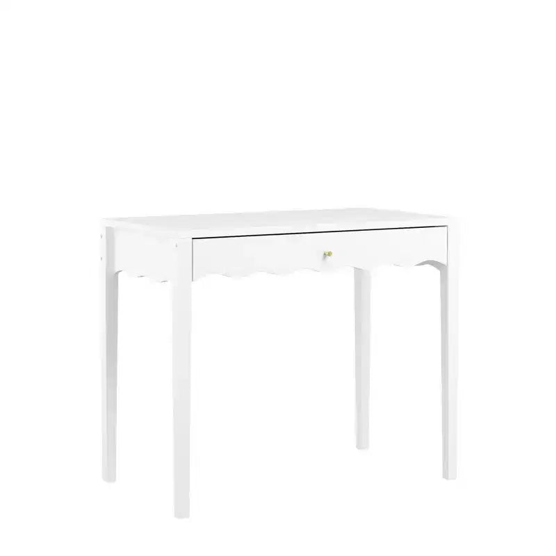 Coiffeuse bureau de maquillage blanche avec tiroir, bureau d'écriture compact, table console d'entrée de rangement (table seule incluse) - ModernLuxe
