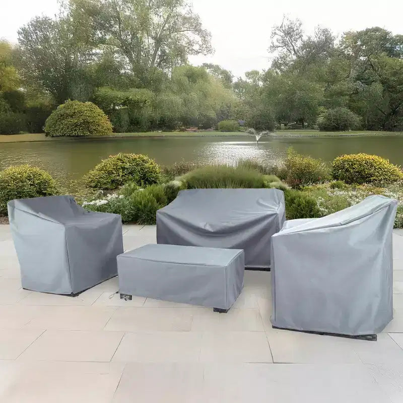 Housse de patio extérieure rectangulaire polyvalente - 46,25 x 35 x 26,5 - gris