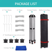 Tente gazebo extérieure, auvent pop-up portable, tente à cadre métallique robuste, convient aux patios, cours, fêtes, plages et espaces extérieurs