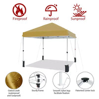 Tente gazebo extérieure, auvent pop-up portable, tente à cadre métallique robuste, convient aux patios, cours, fêtes, plages et espaces extérieurs