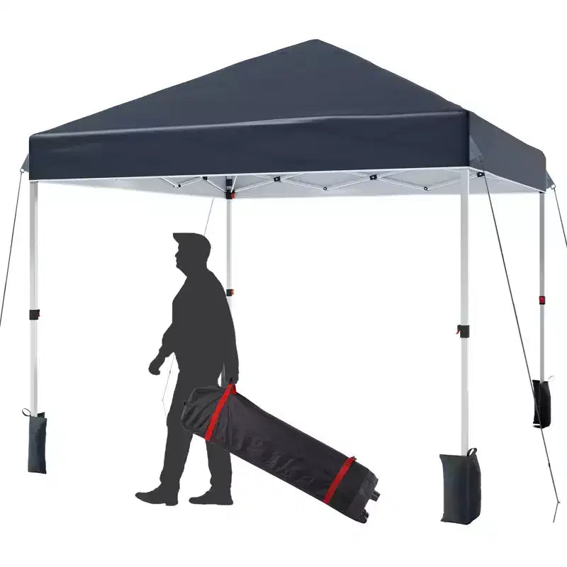 Tente gazebo extérieure, auvent pop-up portable, tente à cadre métallique robuste, convient aux patios, cours, fêtes, plages et espaces extérieurs