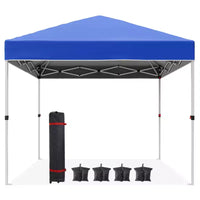 Tente gazebo extérieure, auvent pop-up portable, tente à cadre métallique robuste, convient aux patios, cours, fêtes, plages et espaces extérieurs