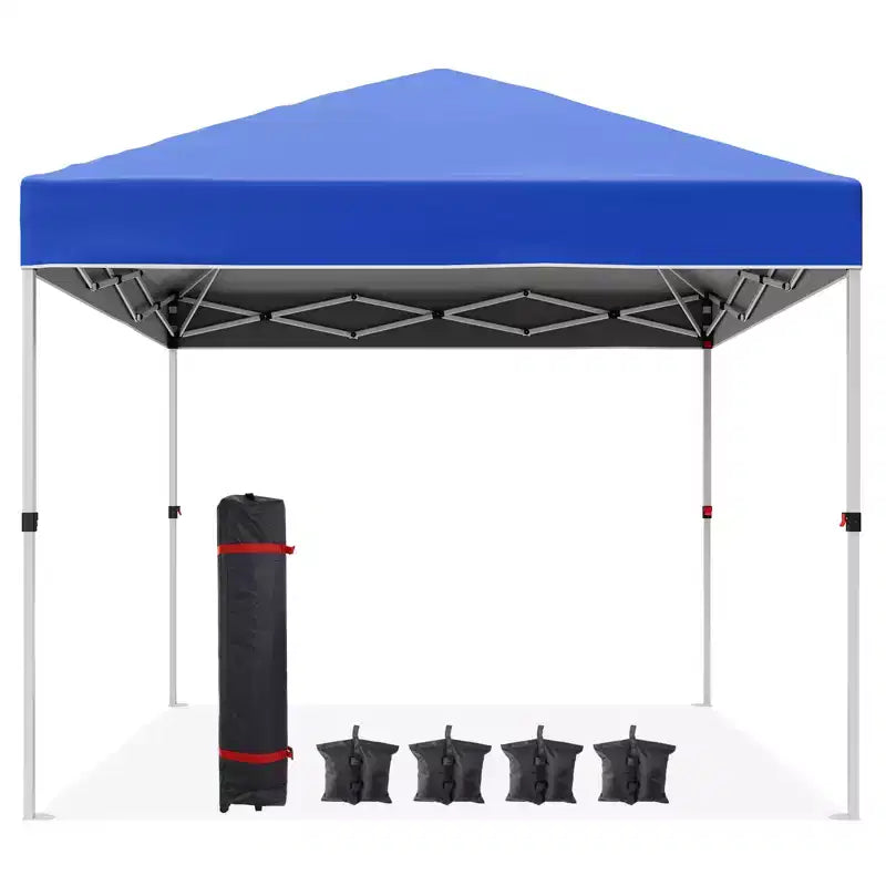 Tente gazebo extérieure, auvent pop-up portable, tente à cadre métallique robuste, convient aux patios, cours, fêtes, plages et espaces extérieurs