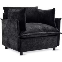 VINGLI Fauteuils d'appoint, Vert 34 Largeur Fauteuil de Lecture Surdimensionné Fauteuil Rembourré Tissu Chenille Doux Chaises de Salon Canapé