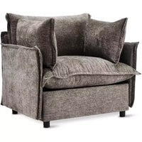 VINGLI Fauteuils d'appoint, Vert 34 Largeur Fauteuil de Lecture Surdimensionné Fauteuil Rembourré Tissu Chenille Doux Chaises de Salon Canapé