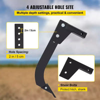 Défonceuse VEVOR pour attelage, 40,6 cm Longueur de dent Décompacteur, Lame de niveleuse à 4 trous pour tracteur, Dent de défonceuse à 2 goupilles de positionnement, Noir