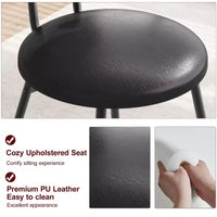 Chaises de salle à manger en rotin avec assise rembourrée épaisse et pieds en métal pour salon