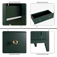 Commode 5 tiroirs pour chambre - haut coffre moderne en bois avec tiroirs profonds et boutons métalliques pour entrée, couloir