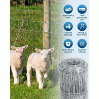 Clôture de ferme pour bétail, grillage galvanisé robuste pour bovins, porcs, chèvres, moutons, cerfs, clôture de bétail, protection de cour et enclos pour animaux