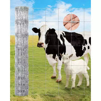 Clôture de ferme pour bétail, grillage galvanisé robuste pour bovins, porcs, chèvres, moutons, cerfs, clôture de bétail, protection de cour et enclos pour animaux