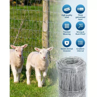 Clôture de ferme pour bétail, grillage galvanisé robuste pour bovins, porcs, chèvres, moutons, cerfs, clôture de bétail, protection de cour et enclos pour animaux