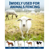Clôture de ferme pour bétail, grillage galvanisé robuste pour bovins, porcs, chèvres, moutons, cerfs, clôture de bétail, protection de cour et enclos pour animaux