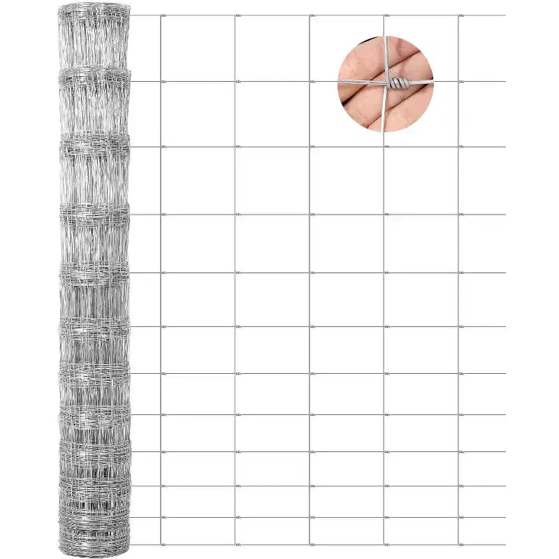 Clôture de ferme pour bétail, grillage galvanisé robuste pour bovins, porcs, chèvres, moutons, cerfs, clôture de bétail, protection de cour et enclos pour animaux