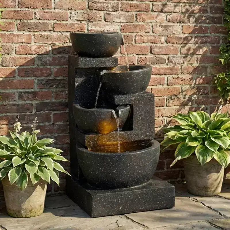 GDFStudio Albert Fontaine d'eau extérieure style terrazzo 29H